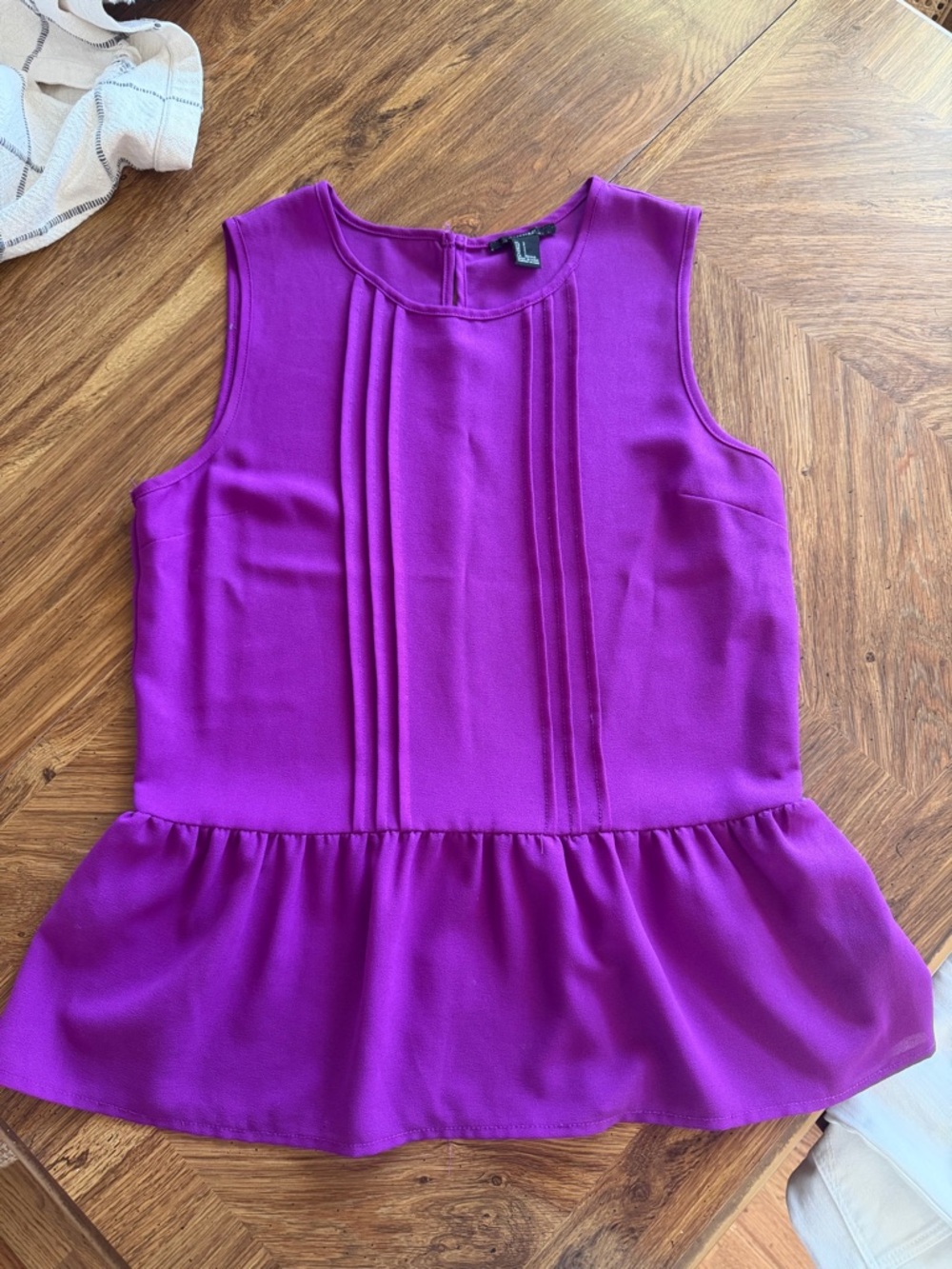 Forever 21 Fuchsia Sleeveless Blouse